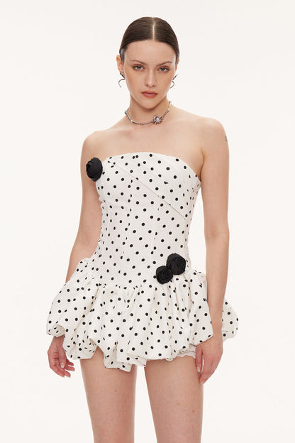 Eilonwy Flower Dot Bubble Mini Dress