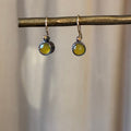 EL026-12 Yellow Chalcedony Drop Earrings