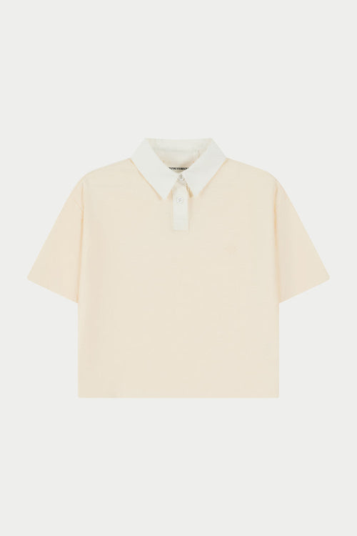 EMBLEM POLO TEE - BUTTERMILK