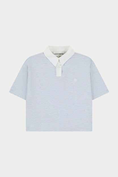 EMBLEM POLO TEE - GREY MARL