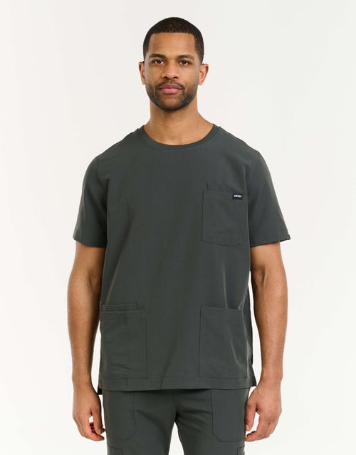Essential Crewneck Scrub Top - Asphalt