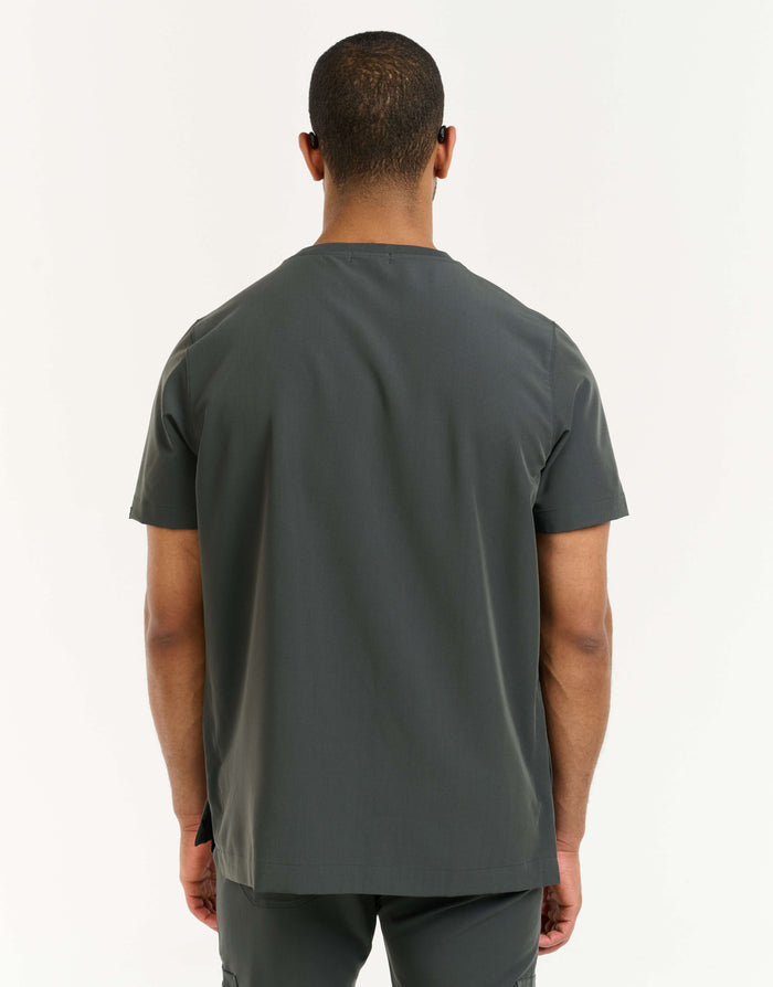Essential Crewneck Scrub Top - Asphalt
