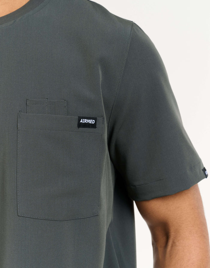 Essential Crewneck Scrub Top - Asphalt
