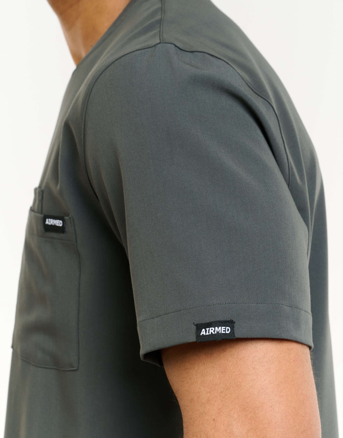 Essential Crewneck Scrub Top - Asphalt