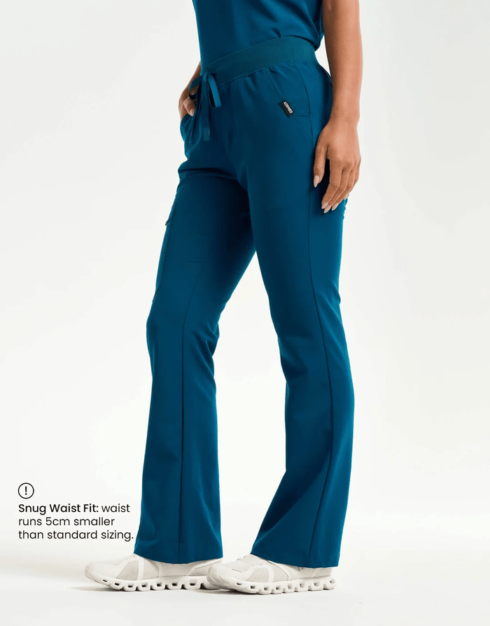 Essential Flare Scrub Pants (Size Variation) - Gibraltar Blue
