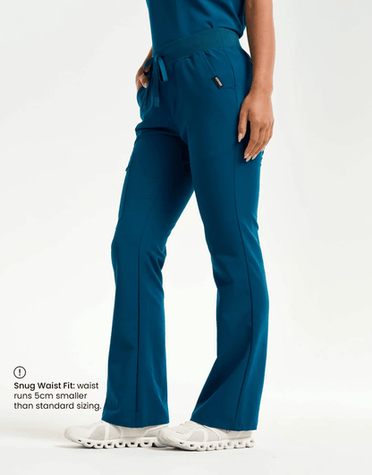 Essential Flare Scrub Pants (Size Variation) - Gibraltar Blue