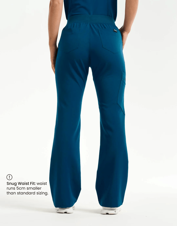 Essential Flare Scrub Pants (Size Variation) - Gibraltar Blue
