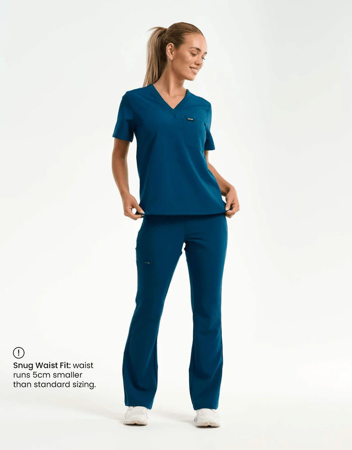 Essential Flare Scrub Pants (Size Variation) - Gibraltar Blue