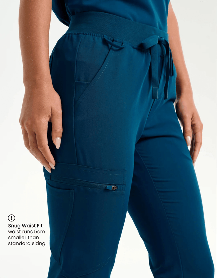 Essential Flare Scrub Pants (Size Variation) - Gibraltar Blue