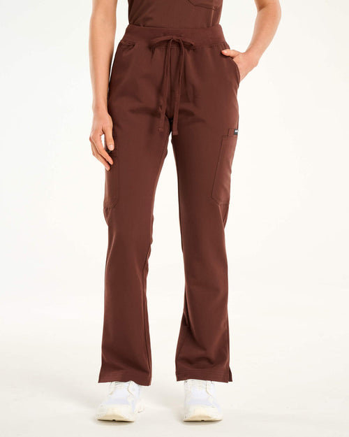 Essential Multi-Pocket Scrub Pants - Cocoa