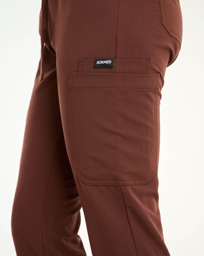 Essential Multi-Pocket Scrub Pants - Cocoa