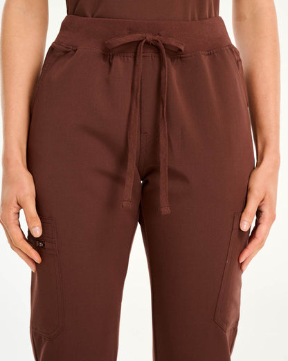 Essential Multi-Pocket Scrub Pants - Cocoa