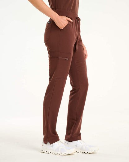 Essential Multi-Pocket Scrub Pants - Cocoa