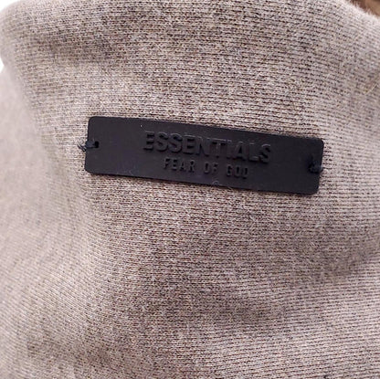 ESSENTIALS TAUPE CROPPED HOODIE - SIZE S
