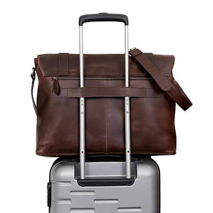 Farm Leather Messenger Bag - Brown