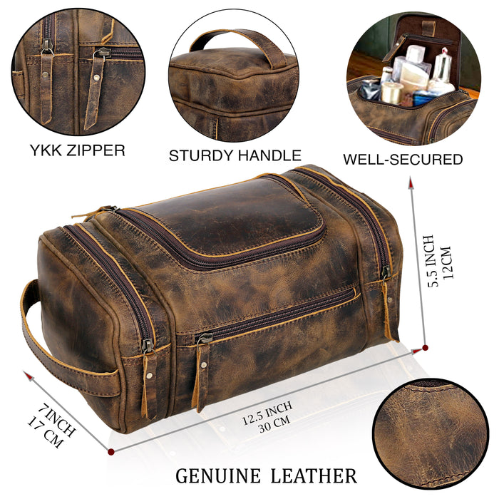 Farm Premium Buffalo Leather Duffle Combo