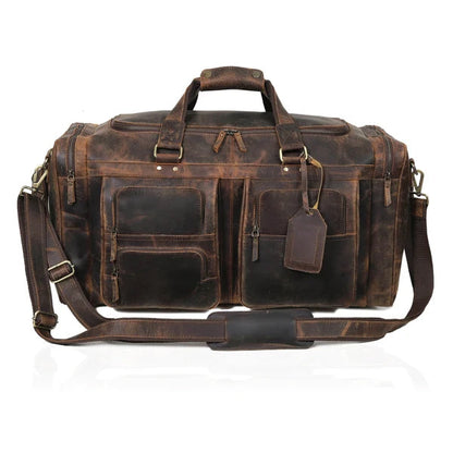 leather duffle bag