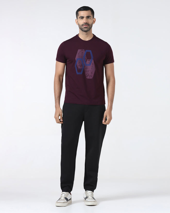 Fig Crew Neck Printed T-Shirt - Moaning