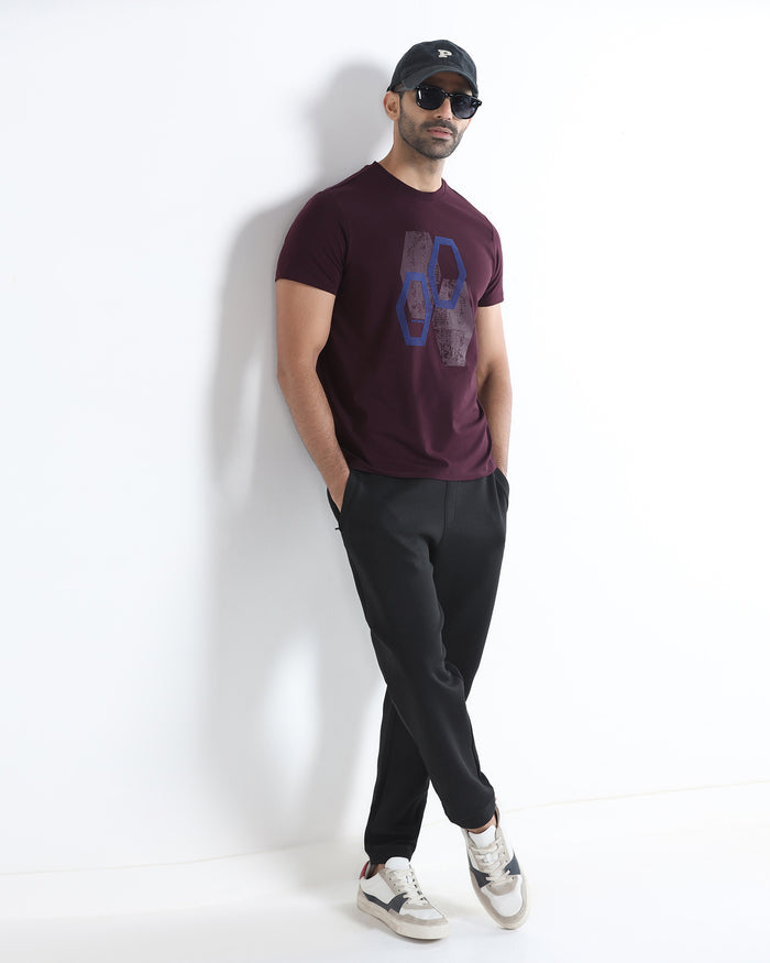 Fig Crew Neck Printed T-Shirt - Moaning
