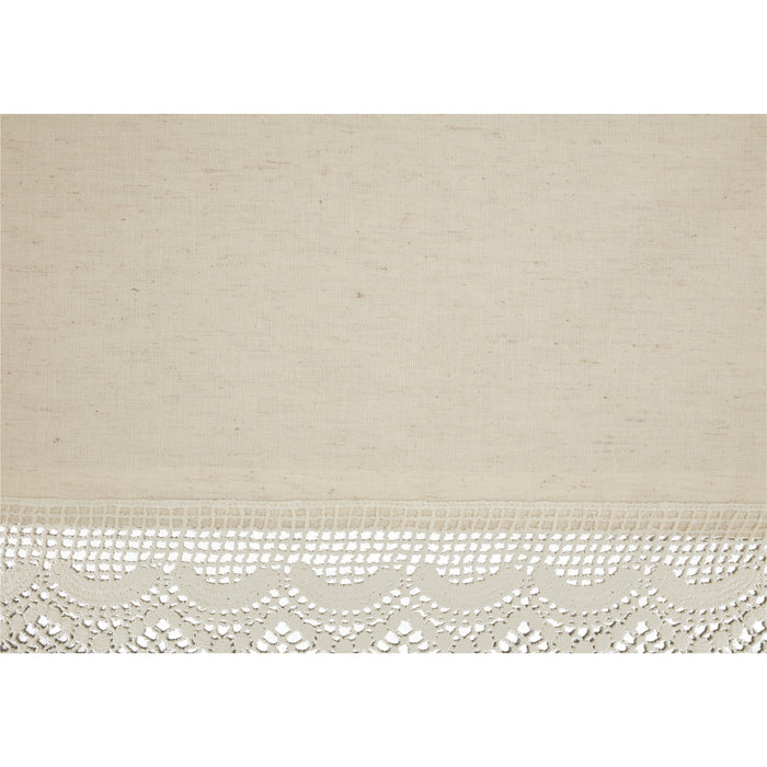 Flax and Lace Panel Curtains-Lange General Store