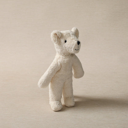 Floppy white stuffed bear