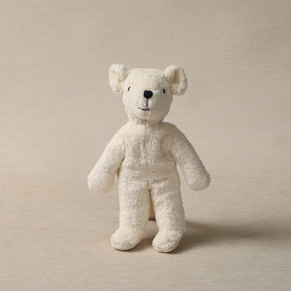 Floppy white stuffed bear