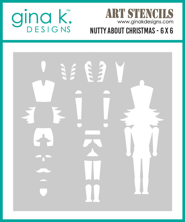 Gina K. Designs - BUNDLE - Stamp, Die & Stencil Set - Nutty About Christmas. By Lisa Hetrick. At Embellish Away in Bowmanville Ontario Canada.