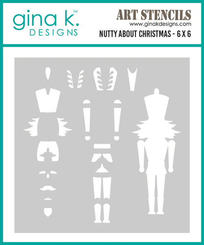 Gina K. Designs - BUNDLE - Stamp, Die & Stencil Set - Nutty About Christmas. By Lisa Hetrick. At Embellish Away in Bowmanville Ontario Canada.