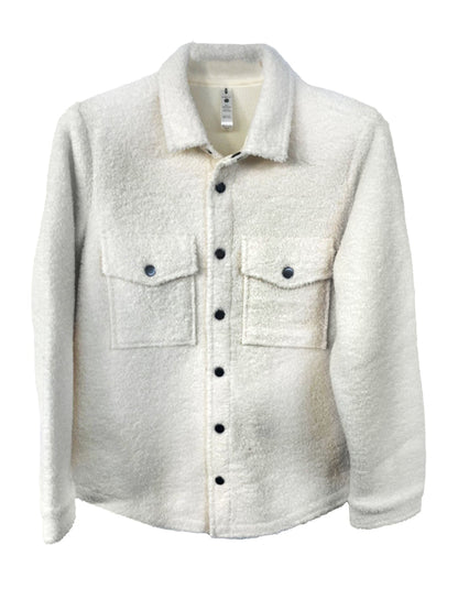 Girls' Sherpa Button Up Crop Jacket