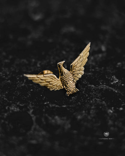 Southern Gents Golden Eagle Hat Lapel Pin