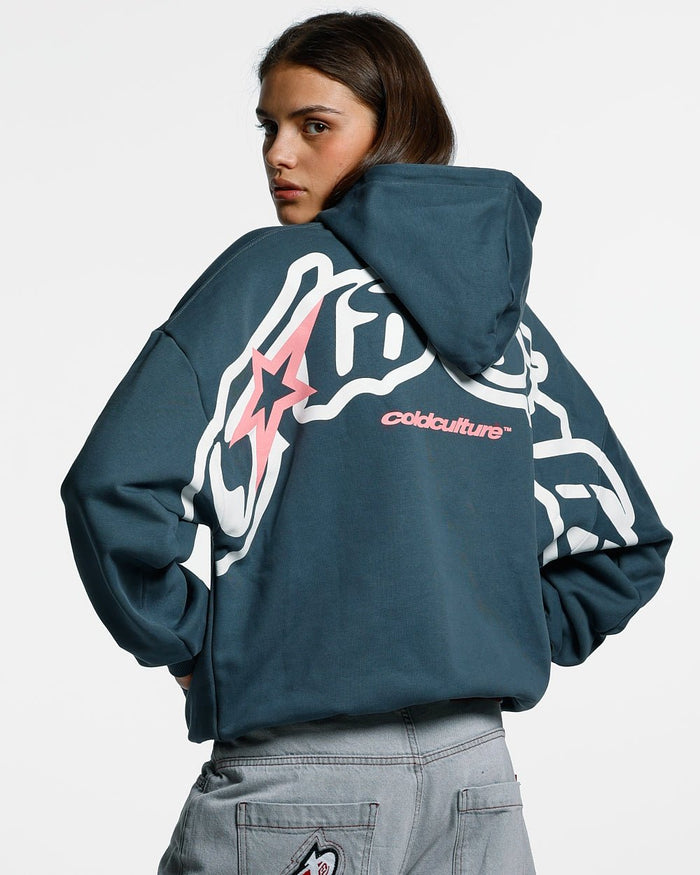GOTHIC ARC HOODIE SLATE BLUE - COLD CULTURE