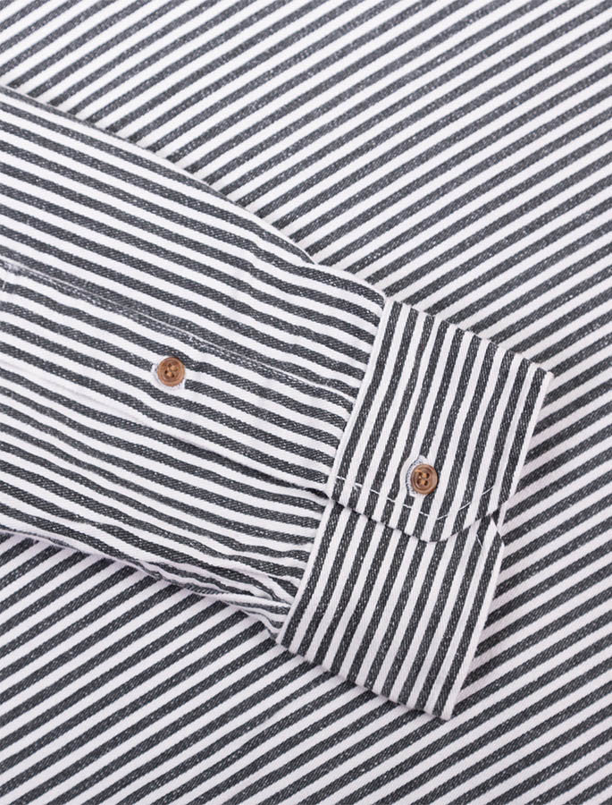 Grandfather Shirt - Navy Stripe #color-navy-stripe
