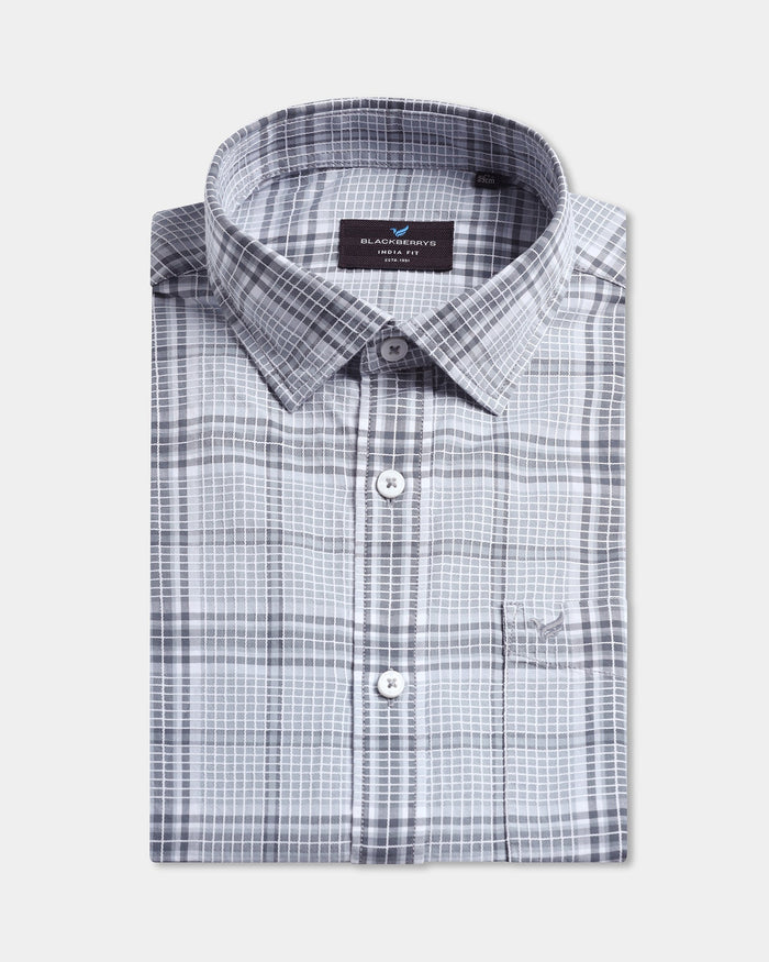 Grey Check Shirt - Farlen