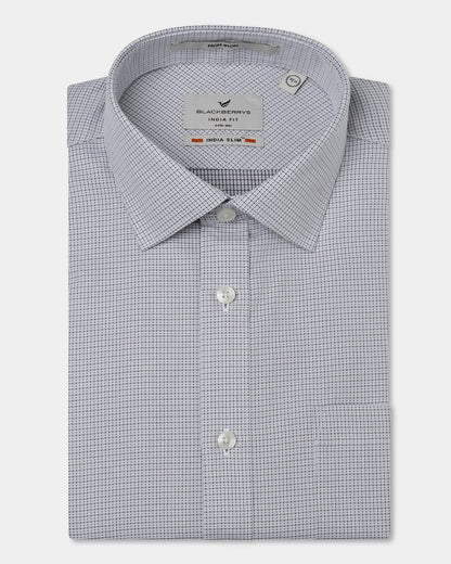 Grey Non Iron Textured Shirt - Ethan