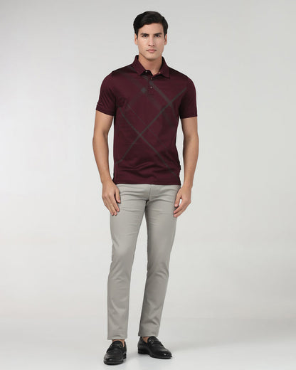 Grey Textured Khakis - Ibis