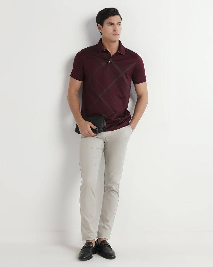 Grey Textured Khakis - Ibis
