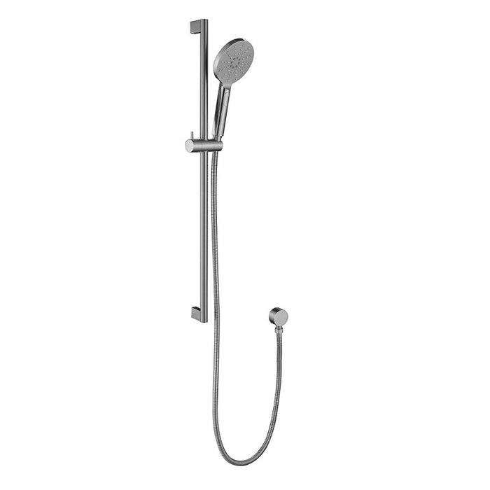 Cesena Brushed Nickel Round Shower Rail - Acqua Bathrooms