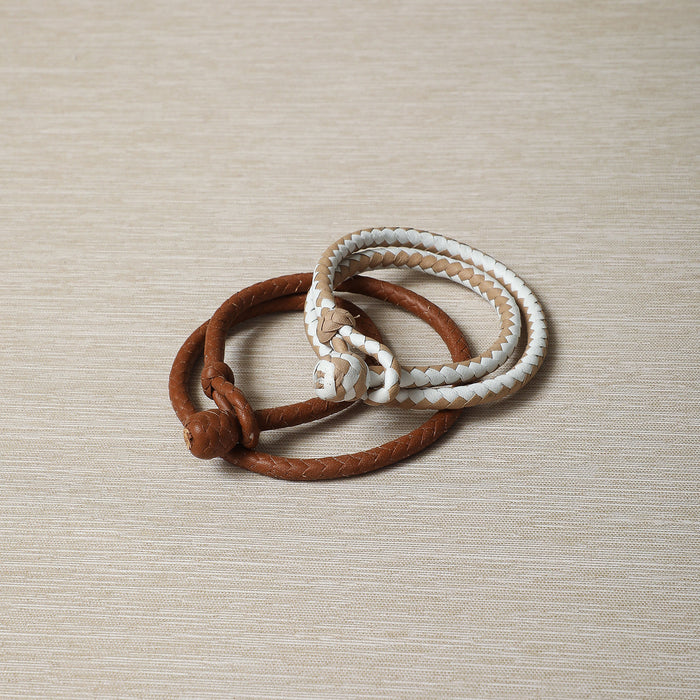 Hand-braided Leather Bracelets