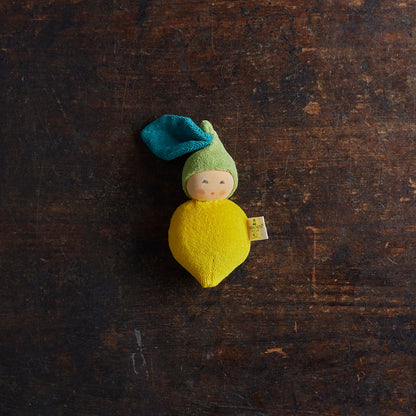 Handmade Cotton/Wool Lemon Rattle
