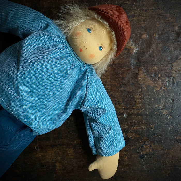 Handmade Cotton/Wool Waldorf Doll - Pepe