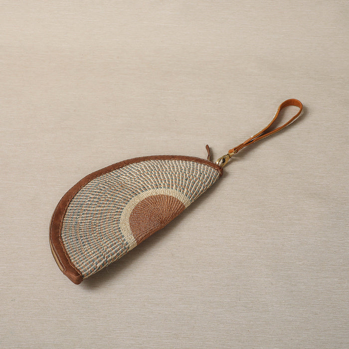 Handwoven Fan Shape Clutch