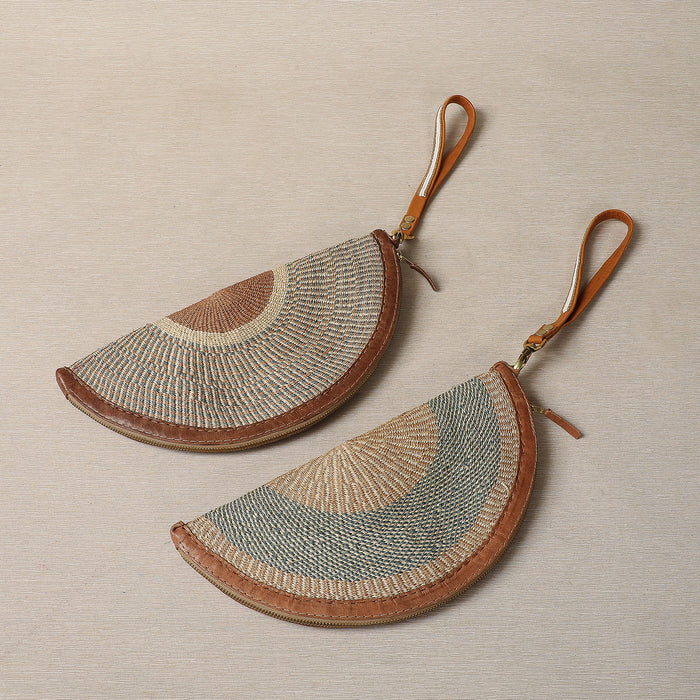 Handwoven Fan Shape Clutch