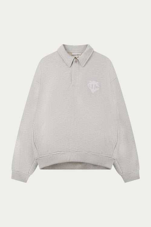 HEAVYWEIGHT MONOGRAM POLO - GREY MARL