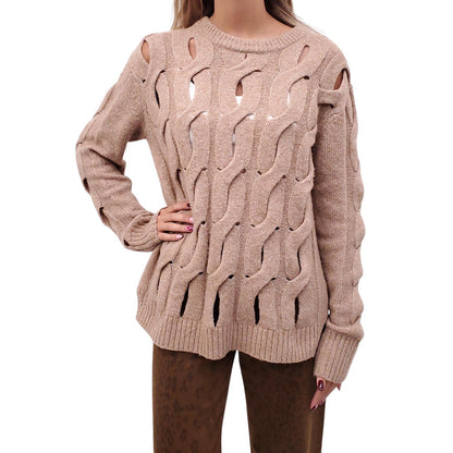 HELMUT LANG CAMEL KNIT SWEATER - SIZE S