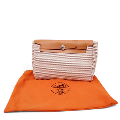 HERMÈS TOILE HERBAG CLUTCH