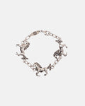 HORSE BRACELET - silver horse charm bracelet, flat lay - Cold Culture