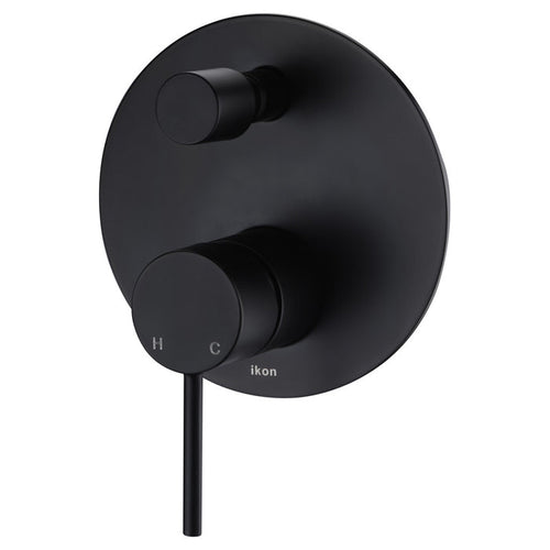 Ikon Hali Black Wall Diverter - Acqua Bathrooms
