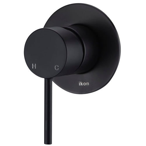 Ikon Hali Black Wall Mixer - Acqua Bathrooms