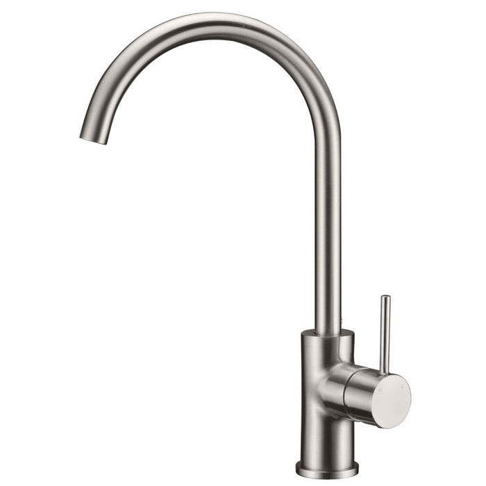 Ikon Hali Brushed Nickel Kitchen Mixer - Acqua Bathrooms