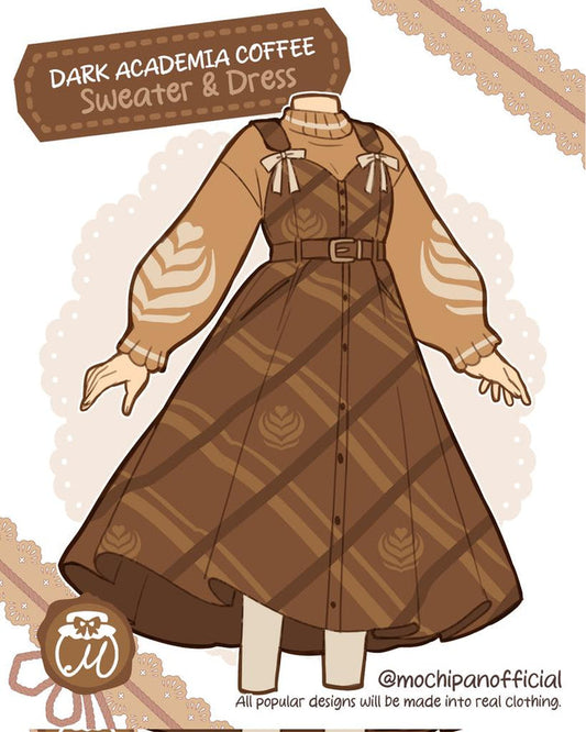 (Interest Check) Coffee Academia Sweater & Dress (In Development)